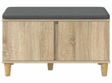 Hall Bench with Cushion with Storage Sonoma Oak 60 x 38 x 46 cm 891522