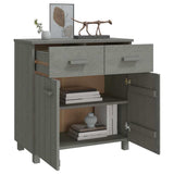 Sideboard HAMAR Light Grey 79x40x80 cm Solid Wood Pine 340439