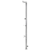 Garden Shower with Grey Base 225 cm Stainless Steel 3070782