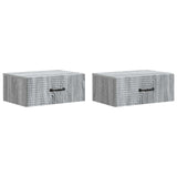 Wall-Mounted Bedside Cabinet 2 pcs Grey Sonoma Engineered Wood 898628