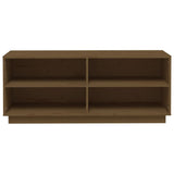 Shoe Cabinet Honey Brown 110x34x45 cm Solid Wood Pine 813543