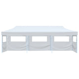 Folding Pop-up Party Tent with 5 Sidewalls 3x9 m White 48873