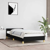 Bed Frame without Mattress Black 90x190cm Single Fabric 349889