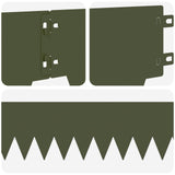 Lawn Edging 50 pcs 103 x 15 cm metal Olive Green 8008253