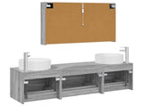 Bathroom Furniture Set 4 pcs Grey Sonoma 3407068
