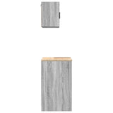 ZNTS Garage Cabinets 2 pcs Grey Sonoma Engineered Wood 3328337