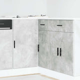 Kitchen Base Cabinet Lyon Concrete Grey Engineered Wood 854292