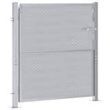 Garden Gate with Lock Silver 85 x 97 cm Stainless Steel 3402577