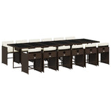 Garden Dining Set Brown, Cream White 3211125