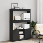 Highboard Black 92x33x140 cm Engineered Wood 3309610