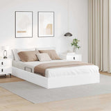 Storage Bed with Mattress Pure White 140 x 200 cm Faux leather 3369950