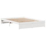 Bed Frame without Mattress White 160x200 cm Solid Wood Pine 3301667