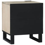 Bedside Cabinet 2 pcs White and Black 40 x 33 x 46 cm 4017969