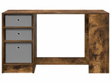 Desk with Drawer Smoked Oak 100 x 40 x 75 cm Engineered Wood 8000456