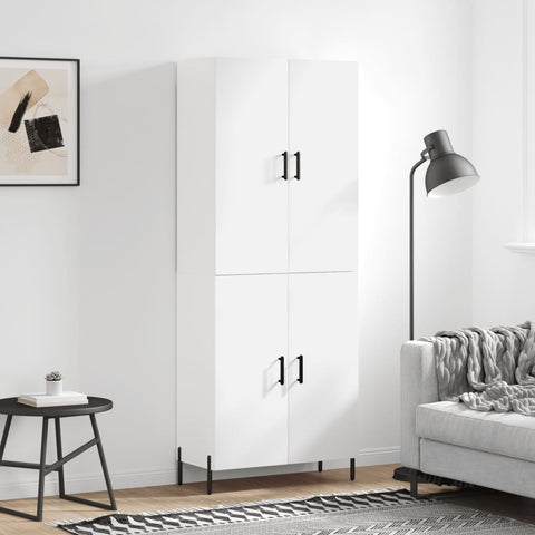 Highboard White 69.5x34x180 cm Engineered Wood 3195683