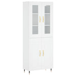 Highboard White 69.5x34x180 cm Engineered Wood 3198321