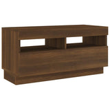 3 Piece TV Cabinet Set with LED Lights Brown Oak Engineered Wood 3120175