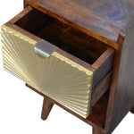 Mini Manila Gold 1 Drawer Bedside IN3291