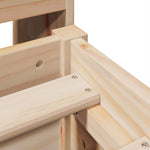 ZNTS Bed Frame without Mattress 120x200 cm Solid Wood Pine 3323380