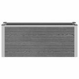 Garden Raised Bed Grey 100 x 30 x 22 cm WPC and Aluminium 42039084
