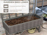 45 x 105cm Wooden Garden Planter, with Trellis - Grey T3398P328419
