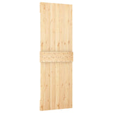Sliding Door Natural and White 80 x 210 cm Solid Pine Wood 3444948
