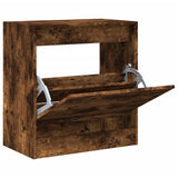 Shoe Cabinet Smoked Oak 60x34x63.5 cm Engineered Wood 839942