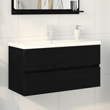 Bathroom Sink Cabinet Black Oak 90 x 39 x 62 cm Engineered Wood 3333146