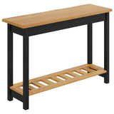 Console Table EKAI Black 112 x 35 x 76 cm Solid Pine Wood 42037017
