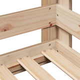 Bed Frame without Mattress 75x190 cm Small Single Solid Wood Pine 855696