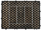 27 Pcs Wooden Interlocking Decking Tiles, 30 x 30 cm Outdoor Flooring Tiles, 2.5 per Pack, for T3398P322184
