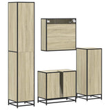 4 Piece Bathroom Furniture Set Sonoma Oak Engineered Wood 3301236