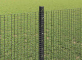 Welded Wire Fence with Post 100 x 0.8 m PVC-Coated Steel Grey 3336658