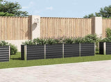 Raised Garden Bed 320x40x77 cm Galvanised Steel Anthracite 47051