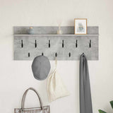 Wall-Mounted Coat Rack Concrete Grey 100 x 40 x 12 cm 874446