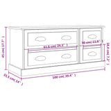 TV Cabinet Grey Sonoma 100x35.5x45 cm Engineered Wood 816454