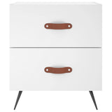 Bedside Cabinet White 40x35x47.5 cm Engineered Wood 827244