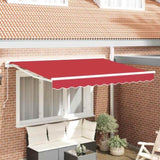 Retractable Awning Manual Red 350x200 cm Fabric 3329745