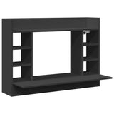 Wall-Mounted Desk Black 105x48x75 cm Engineered Wood 847969