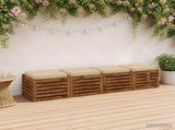 4-Piece Seat Cushions VUGHT 4 pcs 100% Polyester Cream 946278