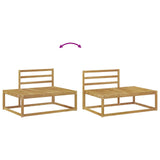 Outdoor End Sofa White 115 x 83 x 73 cm Solid Acacia Wood 901555