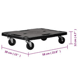151831 Transport Trolley Black 58x38x12 cm PP