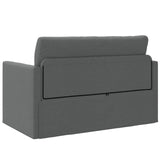 2-Seater Folding Sofa Bed Dark Grey 124 x 71 x 78 cm Fabric 42030513
