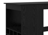 Bar Table Black Oak 90 x 47.5 x 103.5 cm Engineered Wood 8003917