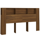 Headboard Cabinet Brown Oak 180x18.5x104.5 cm 817278