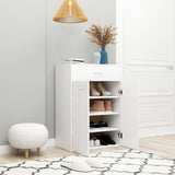 Shoe Cabinet White 60x35x84 cm Engineered Wood 801071