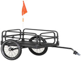 Steel Bike Trailer with Triple Safety, Wagon Bicycle Trailer with Suspension, 2 Wheels Outdoor T3398P349476