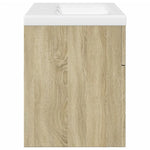 ZNTS Bathroom Sink Cabinet with Built-in Basin Sonoma Oak 3324985