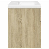 ZNTS Bathroom Sink Cabinet with Built-in Basin Sonoma Oak 3324985