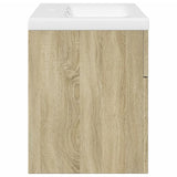Bathroom Sink Cabinet with Built-in Basin Sonoma Oak 3324985